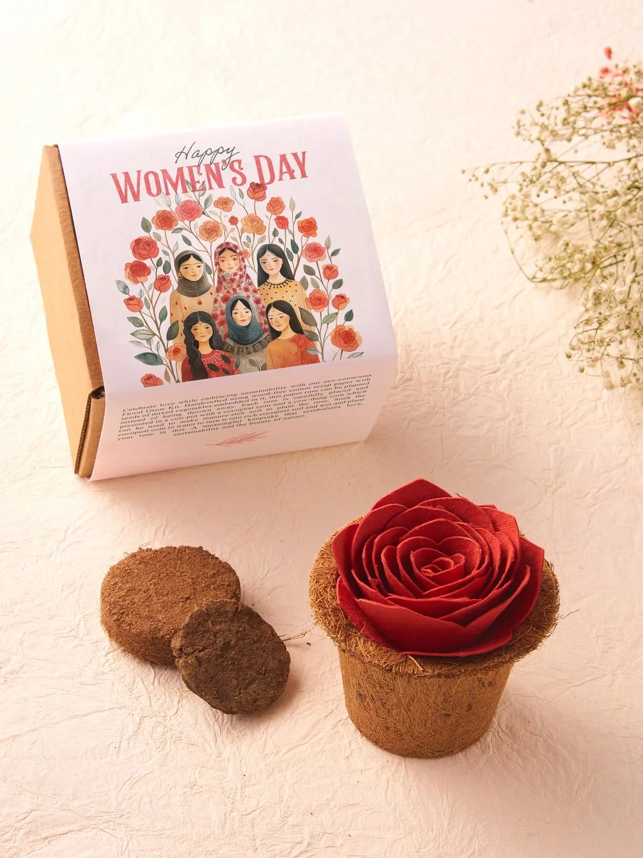 rose seeds gift Roses are Red | Seed Paper Grow Kit for Women's Day
