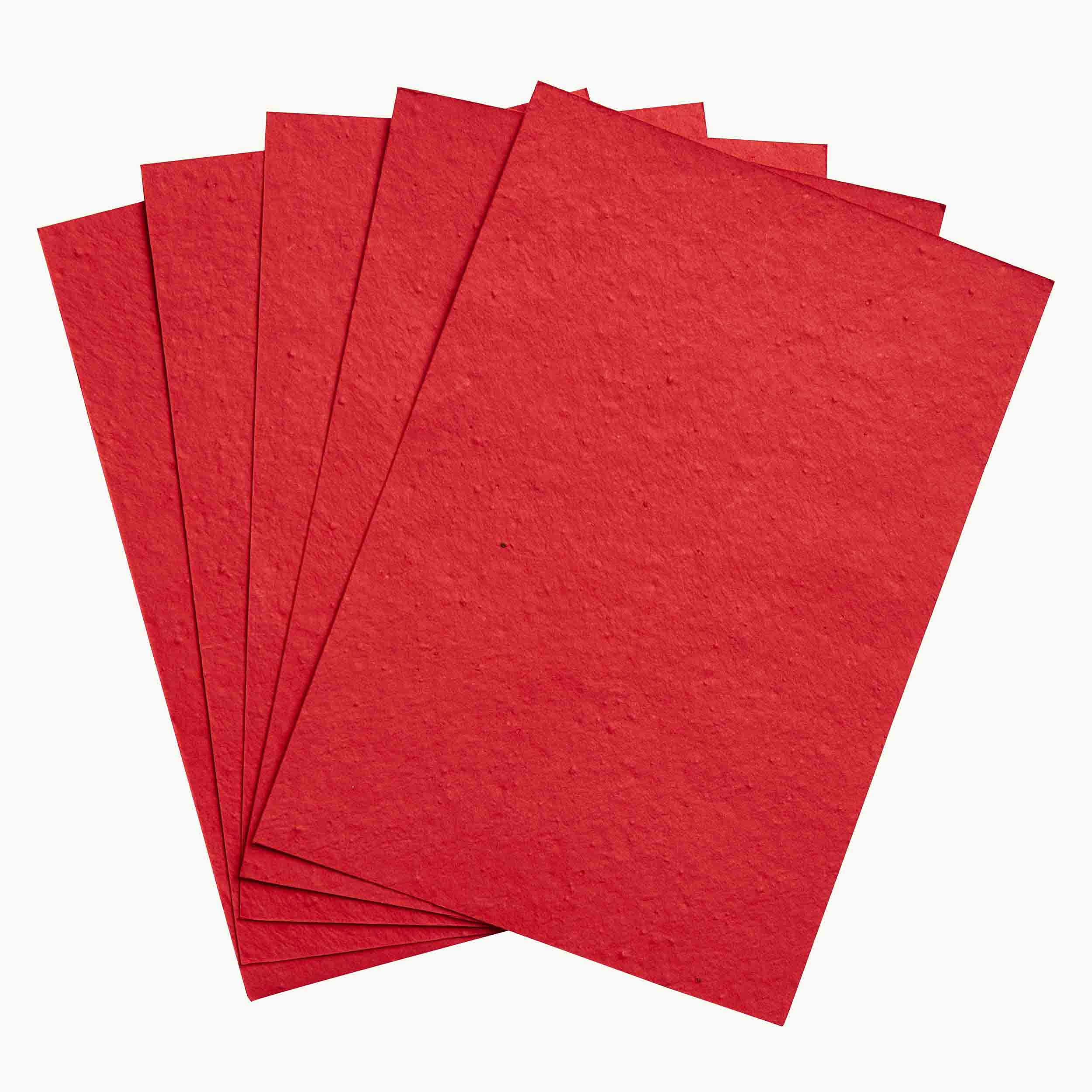 8.5 x 11 Bright Red Plantable Seed Paper