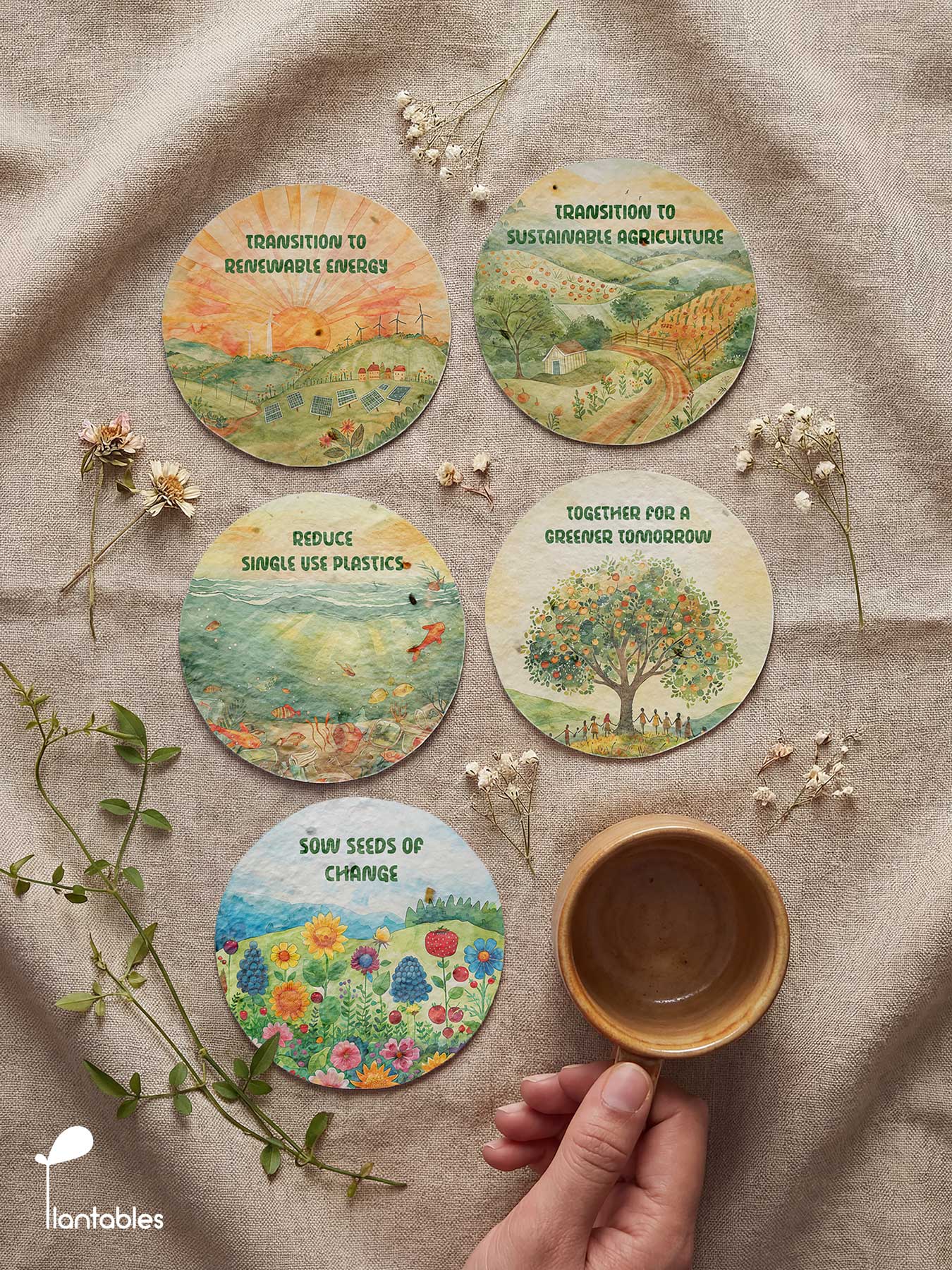 Earth Day Coaster - Set of 5