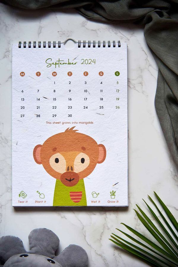 Welcome to the Jungle | A Kids Wall Calendar for 2024