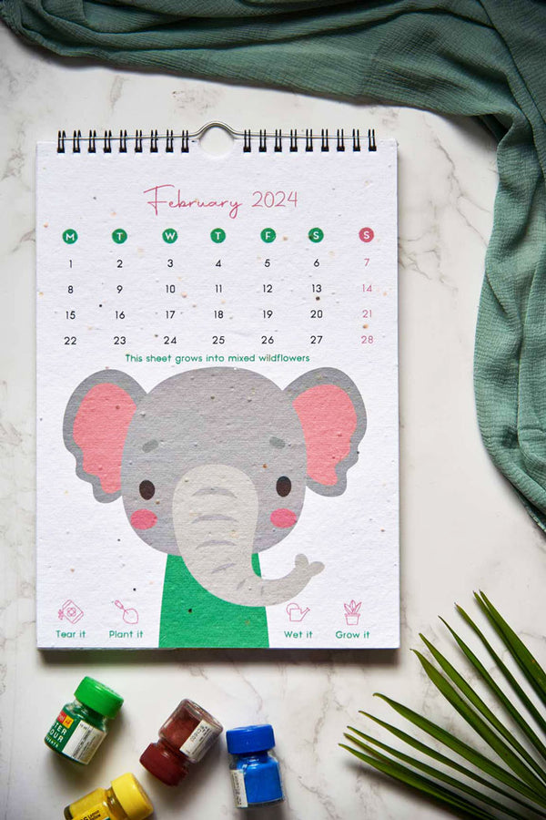 Welcome to the Jungle | A Kids Wall Calendar for 2024