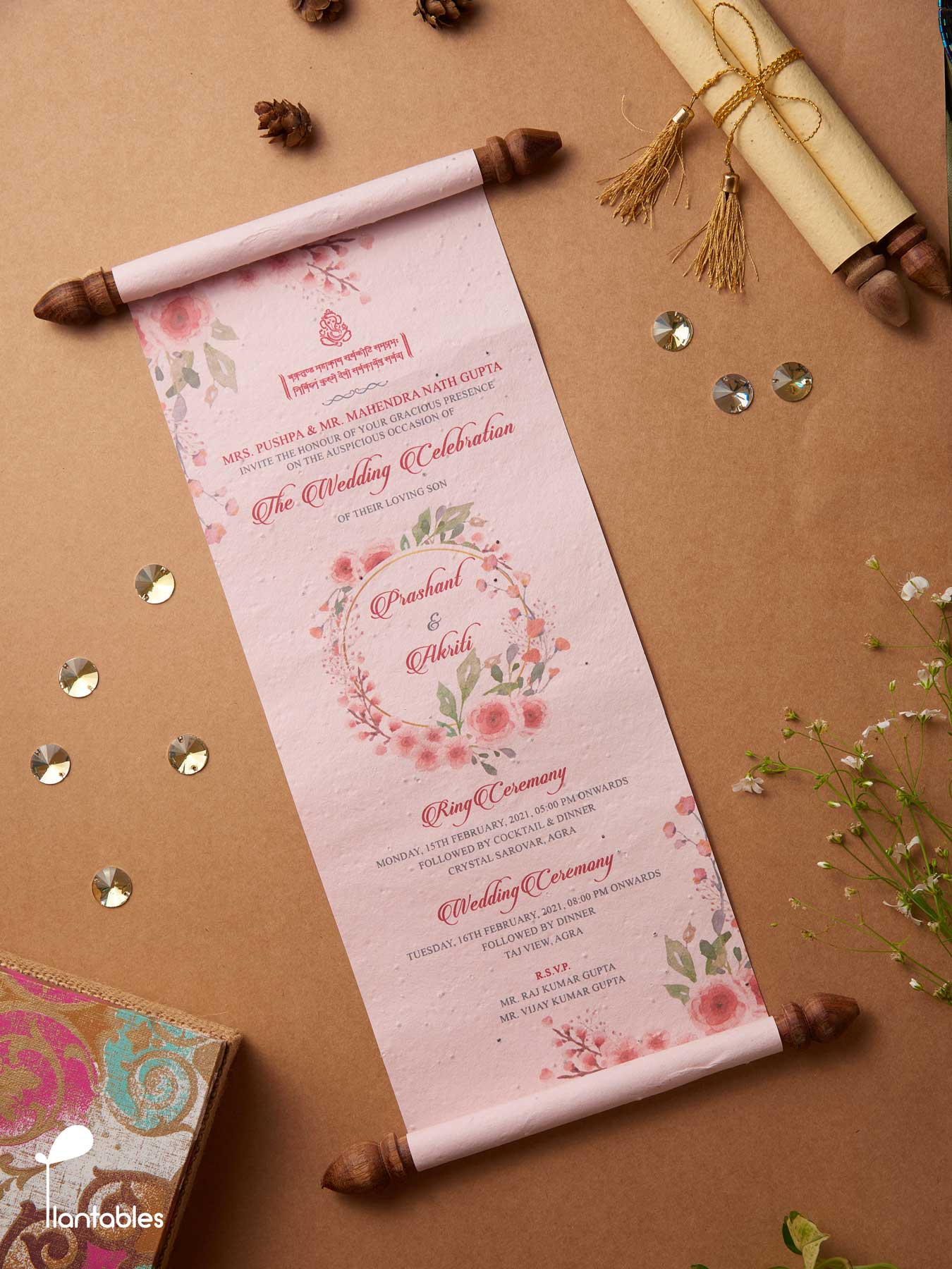 Dusty Rose Scroll