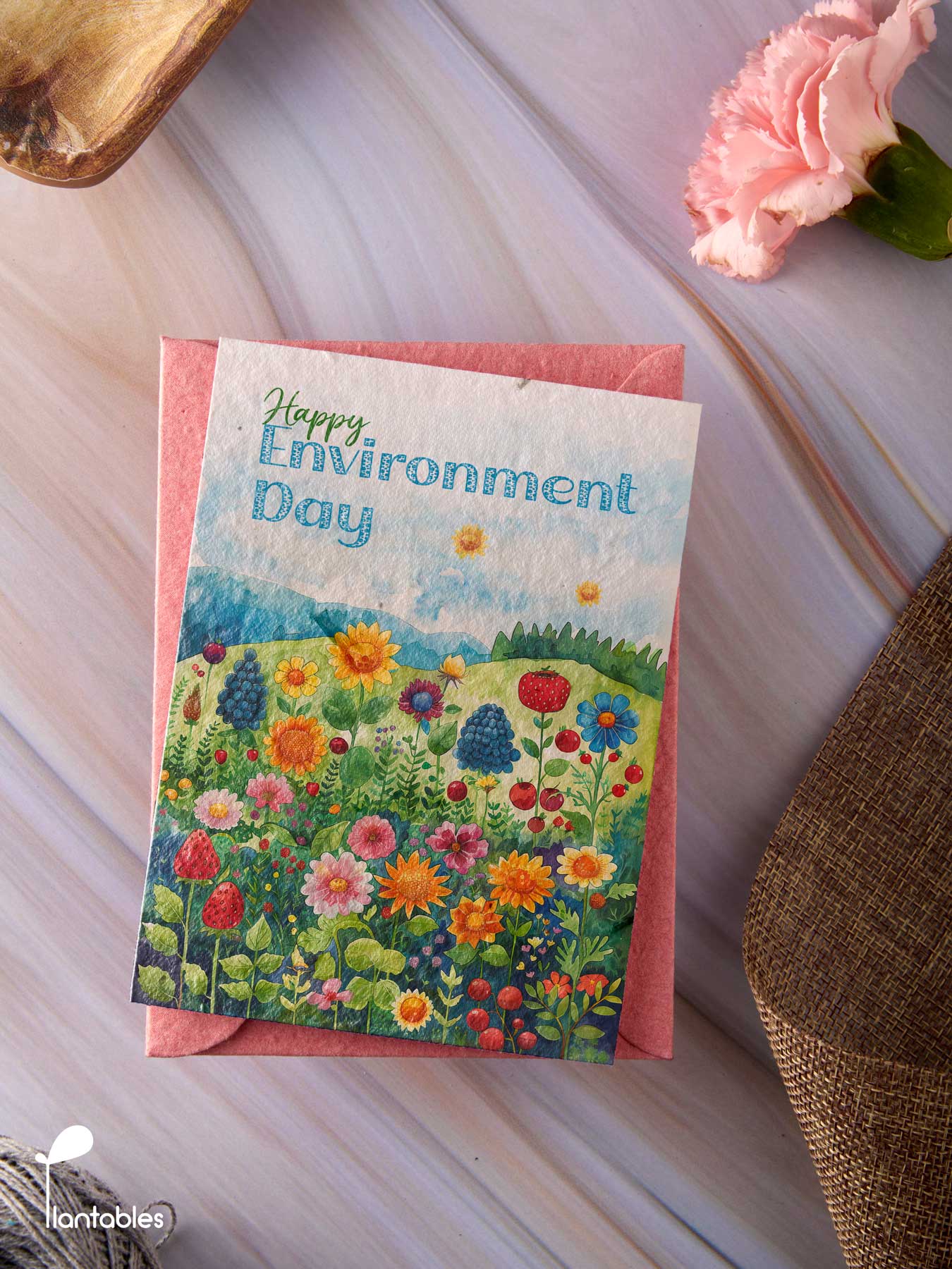 Wildflower Meadow Environment Day Greeting Card