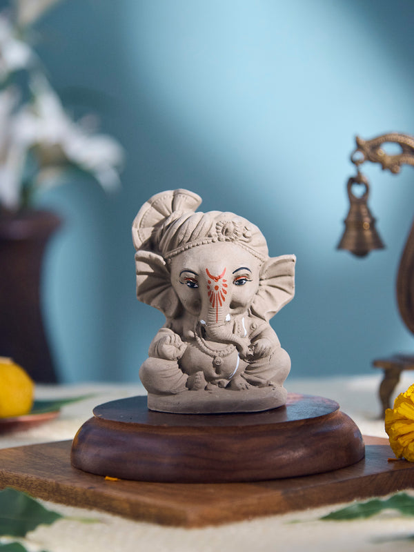 Manomaya: Born of the mind | Plantable Clay Ganesha | 4 inches