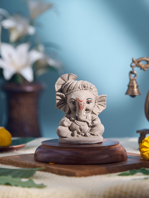 Manomaya: Born of the mind | Plantable Clay Ganesha | 4 inches