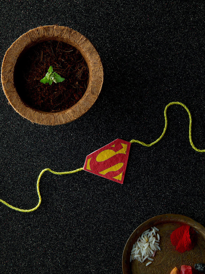 Superman Plantable Rakhi: Soaring Above, Rooted Below