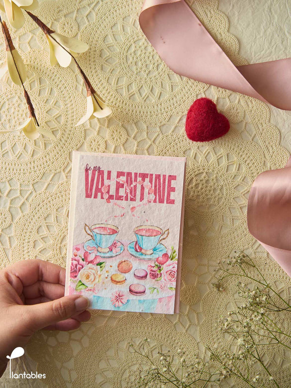 Tea & Macarons Valentine Card