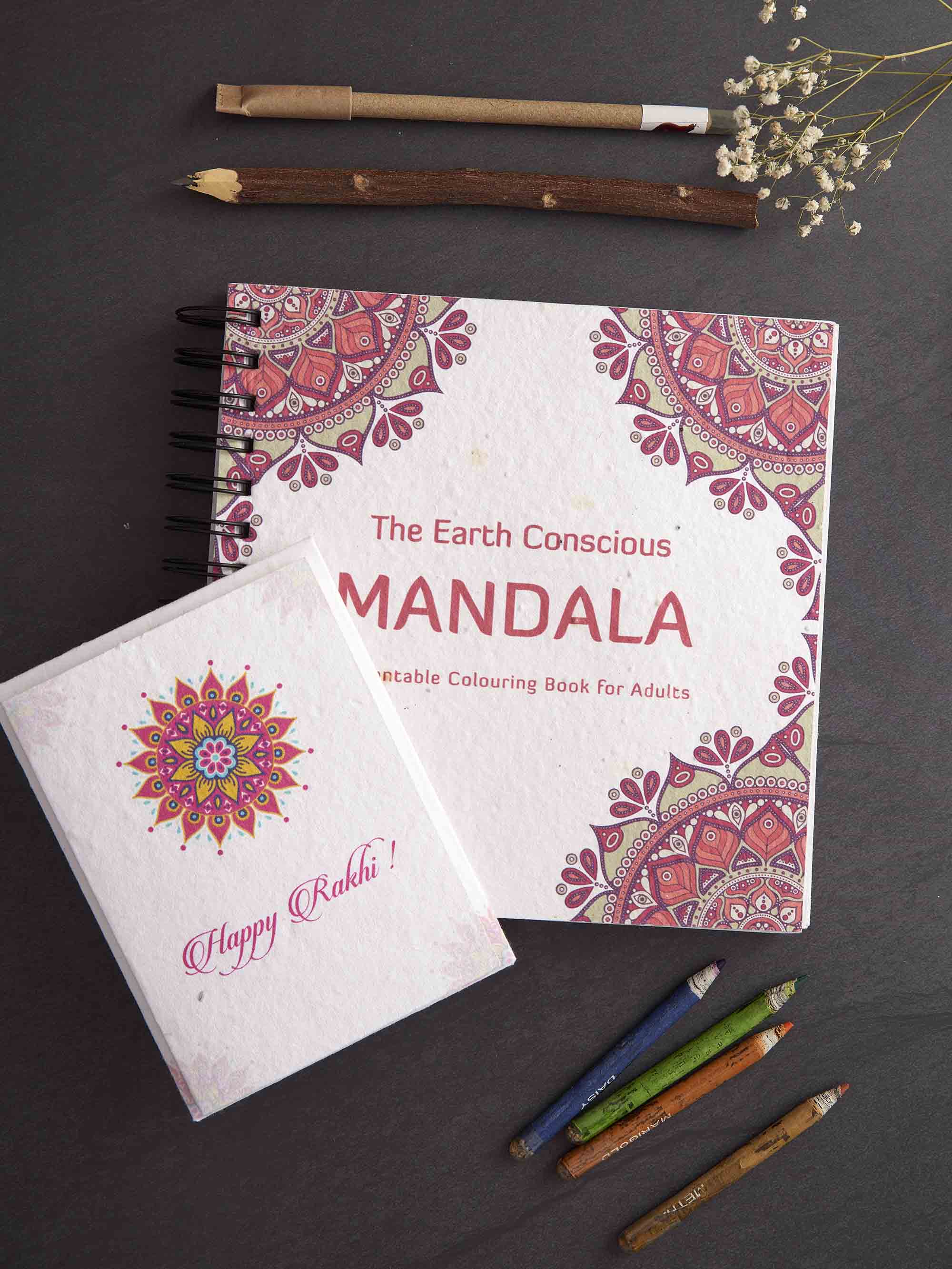 Mandalas: A Mini Plantable Stationery Rakhi Gift Kit for Sisters