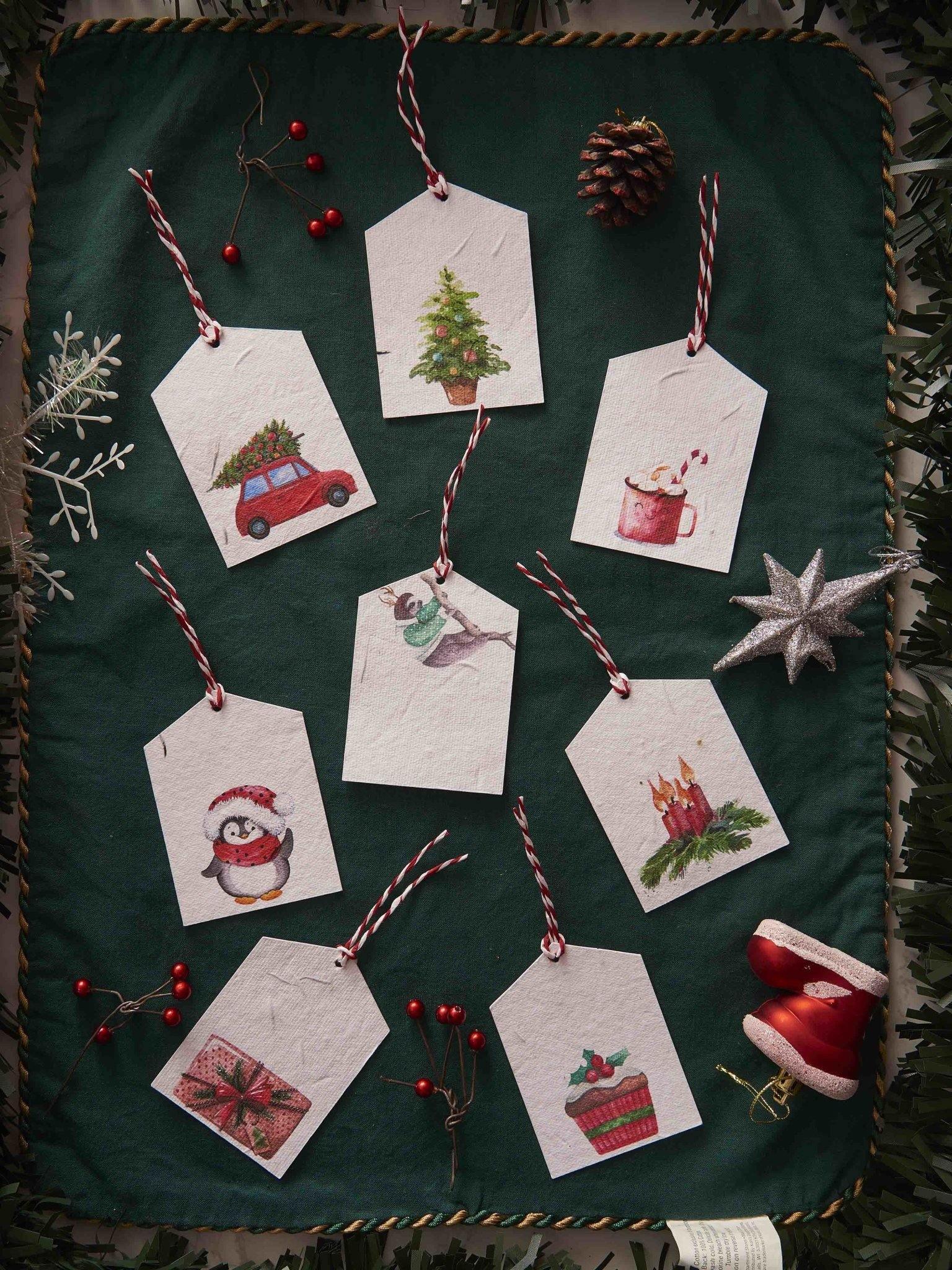 Christmas & New Year Themed Gift Tags (Set of 8)
