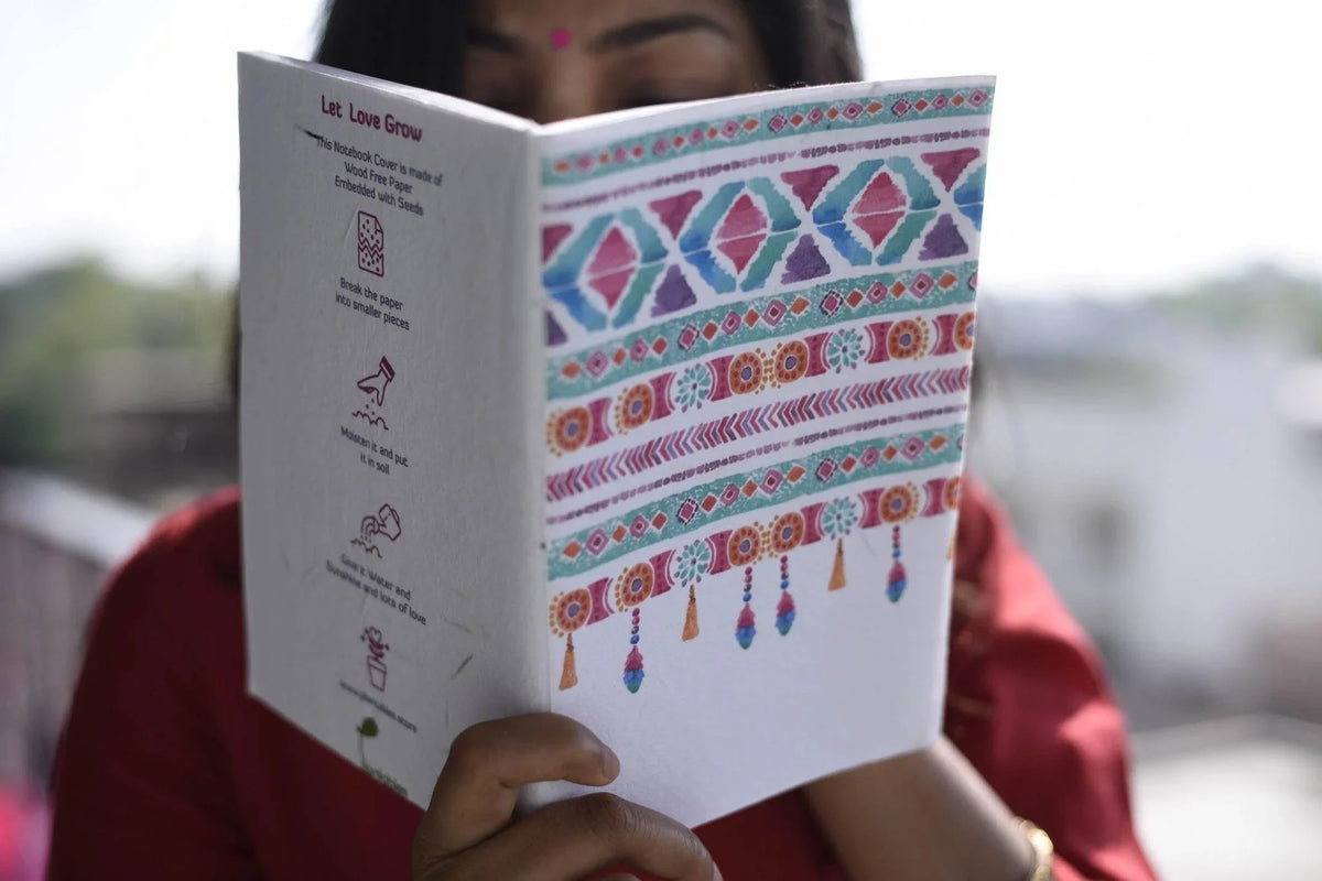 Indian Note Books Eco-friendly notebooks | Beautiful designs made from seed paper
